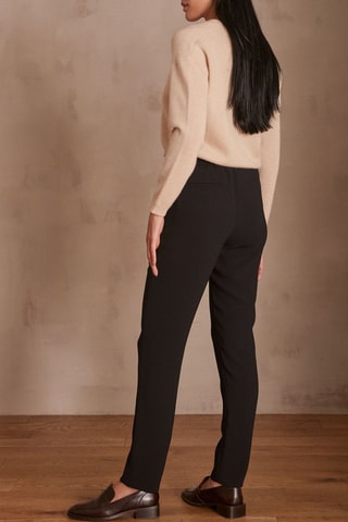 Pantalón pitillo de tiro alto - Negro