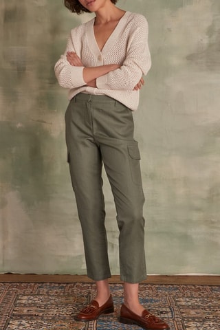 Pantalón de lino - Caqui