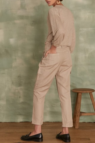 Pantalón de lino - Caqui