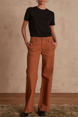 Pantalón ancho - Marrón