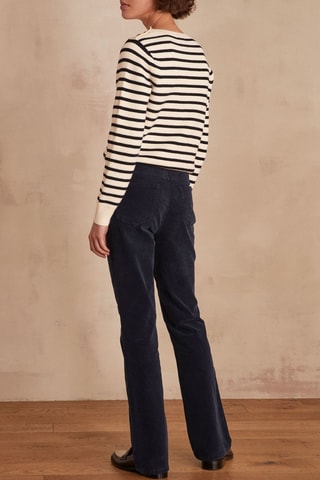 Pantalón flare de terciopelo - Azul noche