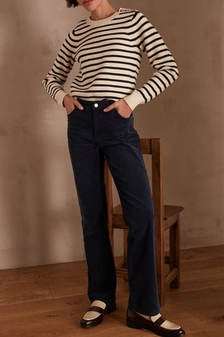 Pantalón flare de terciopelo - Azul noche