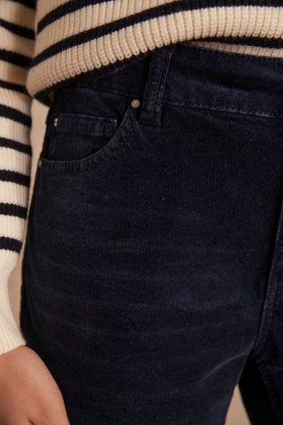 Pantalón flare de terciopelo - Azul noche