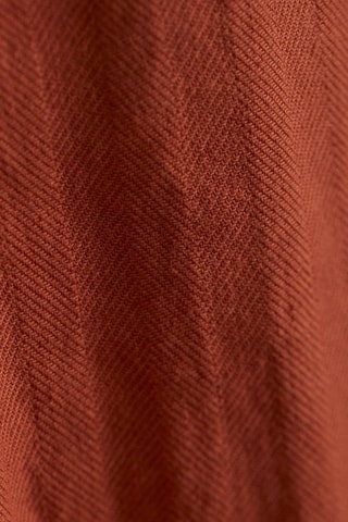 Pantalon droit en lin taille haute - Orange