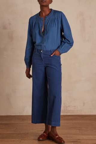 Pantalón ancho de pana - Azul rey