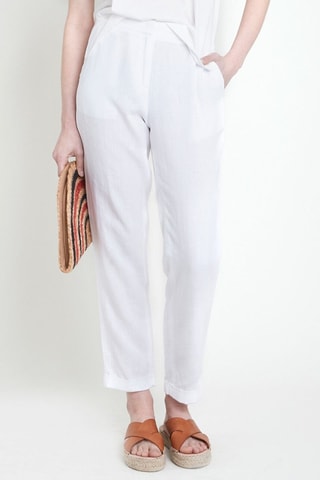 Pantalón de lino - Blanco