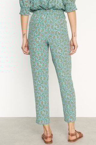 Pantalón carrot 7/8 de tiro alto - Verde esmeralda