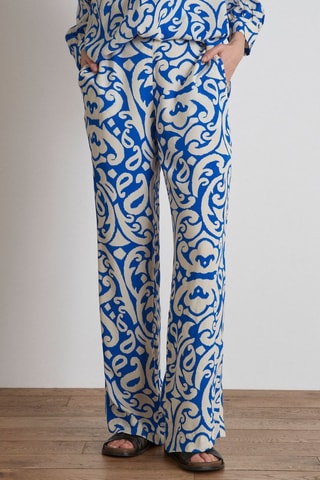 Pantalón ancho - Azul y blanco