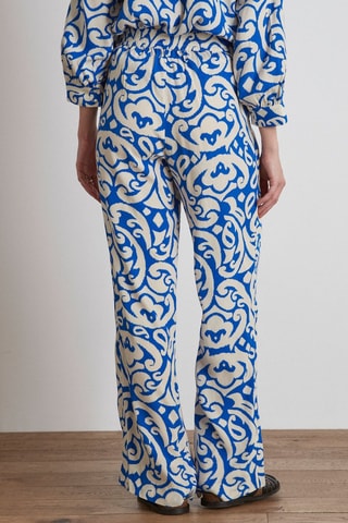 Pantalón ancho - Azul y blanco
