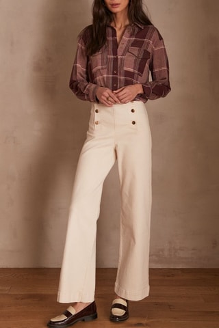 Pantalón de tiro alto - Crudo