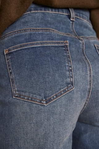 Jean boyfriend taille haute - Bleu