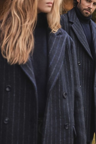 Abrigo de lana - Azul marino