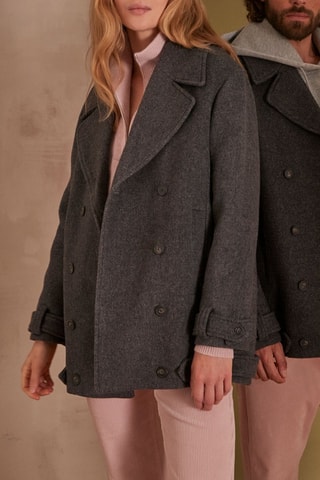 Abrigo de lana - Antracita jaspeado