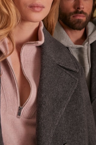 Abrigo de lana - Antracita jaspeado