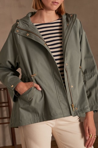 Parka con capucha - Caqui