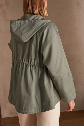 Parka con capucha - Caqui