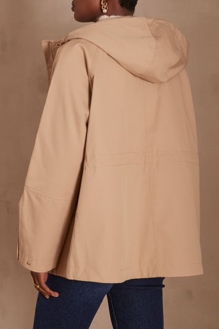 Parka con capucha - Beige