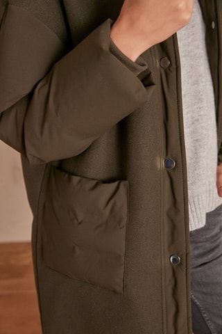 Abrigo con capucha - Caqui