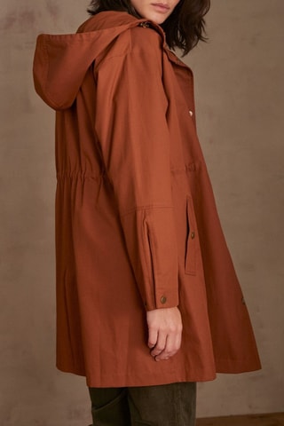 Parka con capucha - Rojo teja