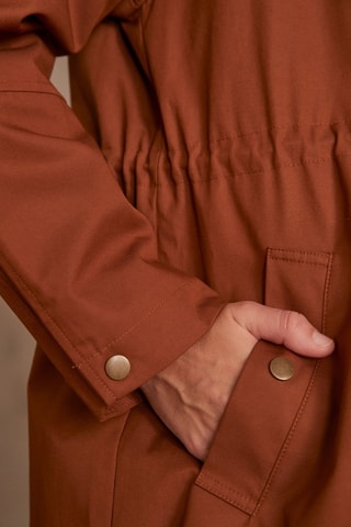 Parka con capucha - Rojo teja