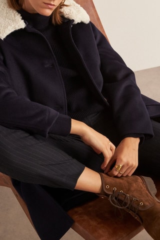 Abrigo de lana - Azul marino