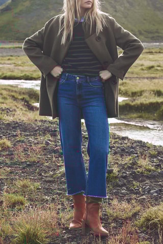 Abrigo de lana - Verde oscuro