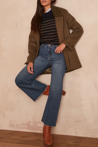 Abrigo de lana - Verde oscuro