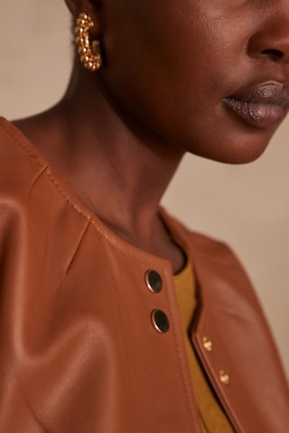 Chaqueta de piel de cordero - Camel