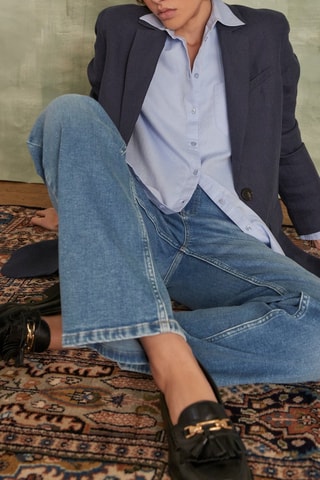 Chaqueta de lino - Azul marino