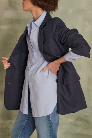 Chaqueta de lino - Azul marino