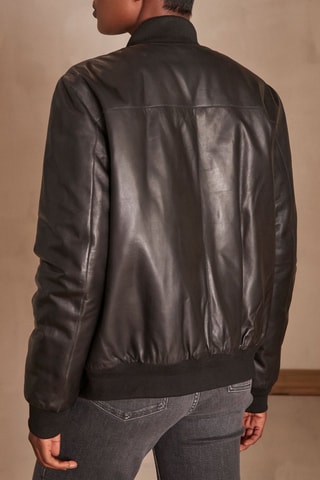 Chaqueta reversible de piel de cordero - Negro