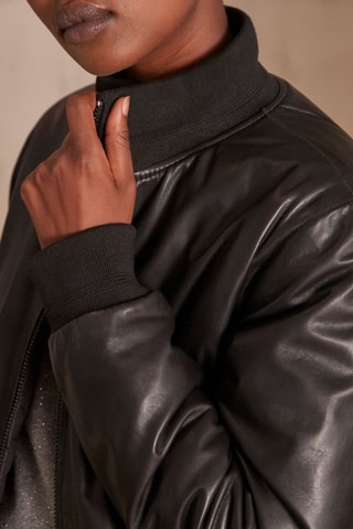 Chaqueta reversible de piel de cordero - Negro