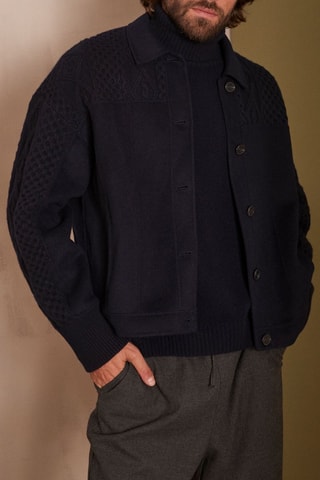 Chaqueta de lana - Azul marino