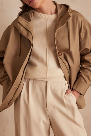 Chaqueta con capucha - Marrón claro