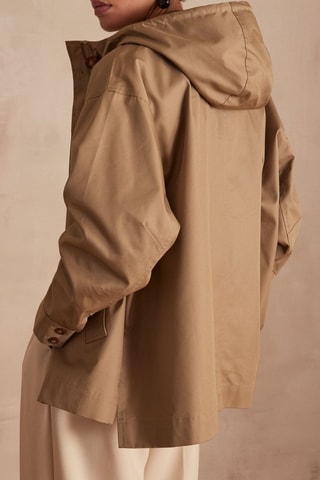 Chaqueta con capucha - Marrón claro