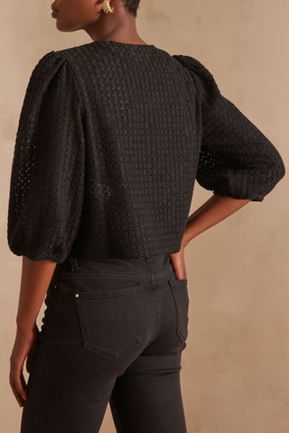 Chaqueta de guipur - Negro