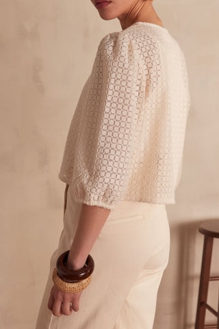 Chaqueta de guipur - Crudo