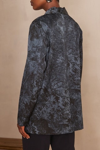 Chaqueta - Celeste y negro