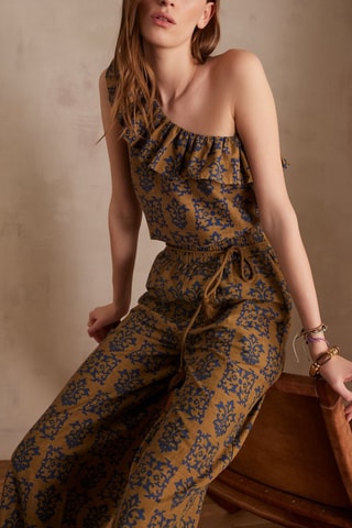 Top assimétrico - Verde-azeitona