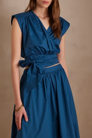 Crop top - Azul petróleo