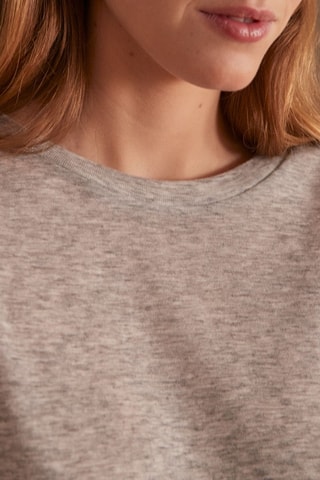 Top em lã - Cinzento mesclado