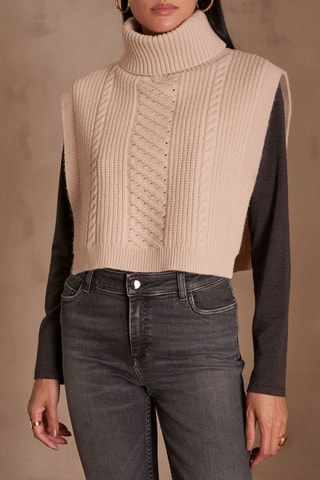 Plastrón de lana - Beige