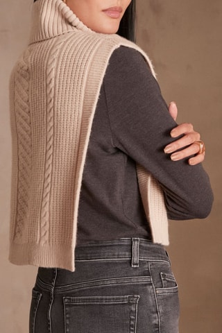 Plastrón de lana - Beige