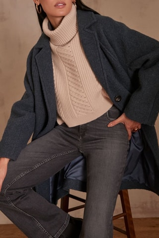 Plastrón de lana - Beige