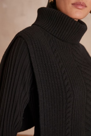 Plastrón de lana - Negro