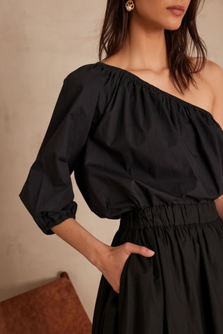 Top assimétrico - Preto