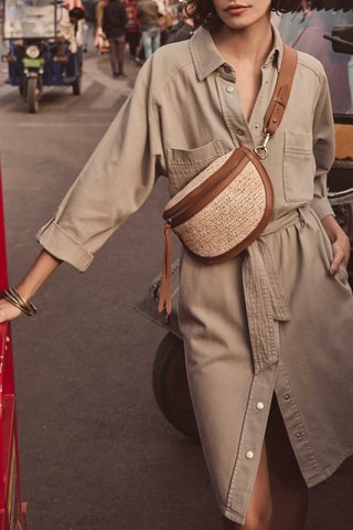 Vestido camisero - Caqui