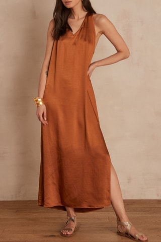 Vestido largo - Marrón