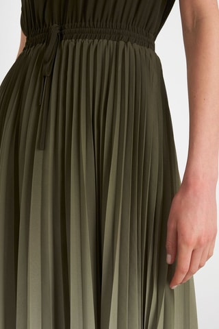 Vestido midi dip-dye - Caqui