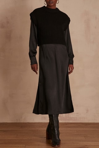 Vestido recto - Negro